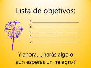 Lista de objetivos